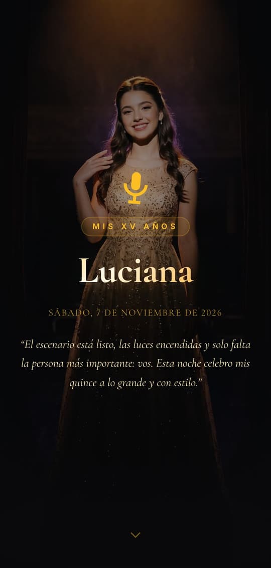 Invitación digital Artista Glamour: portada del diseño