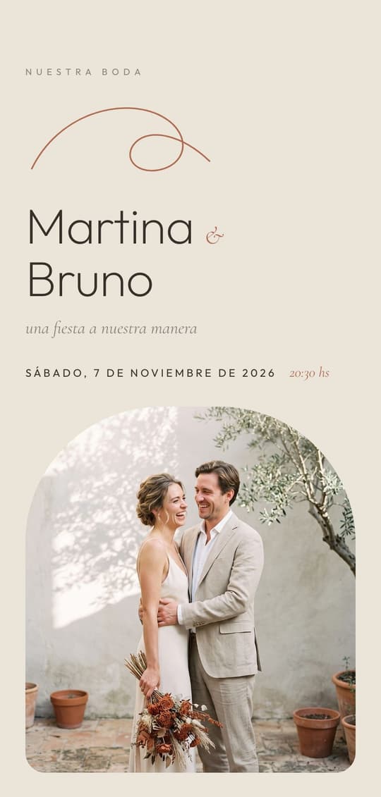 Invitación digital Trazo: portada del diseño