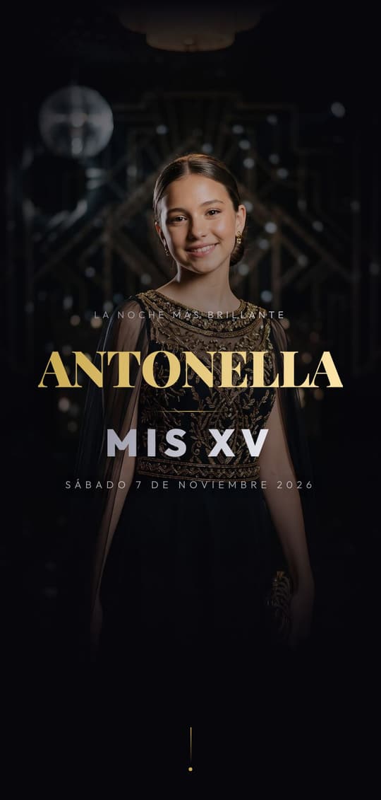 Invitación digital Premium Disco: portada del diseño