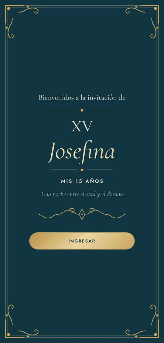 Invitación digital Petróleo: portada del diseño