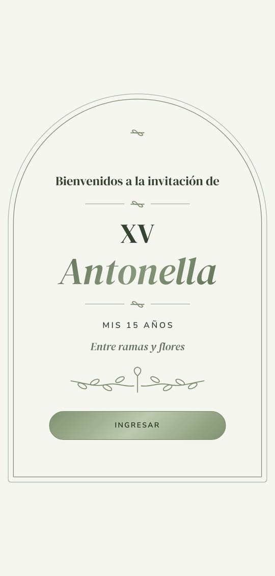 Invitación digital Salvia: portada del diseño